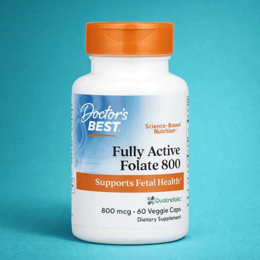 Doctor's Best, Fully Active Folate 800, 800 mcg, 60 Veggie Caps - Prenatal Supplement