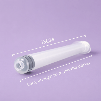 InsemiAid 13cm, 10ml round tip Insemination Syringes